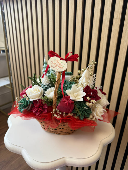 Christmas Floral Basket