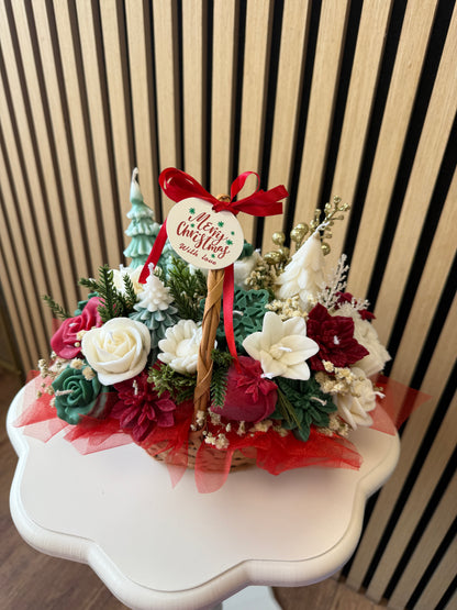 Christmas Floral Basket