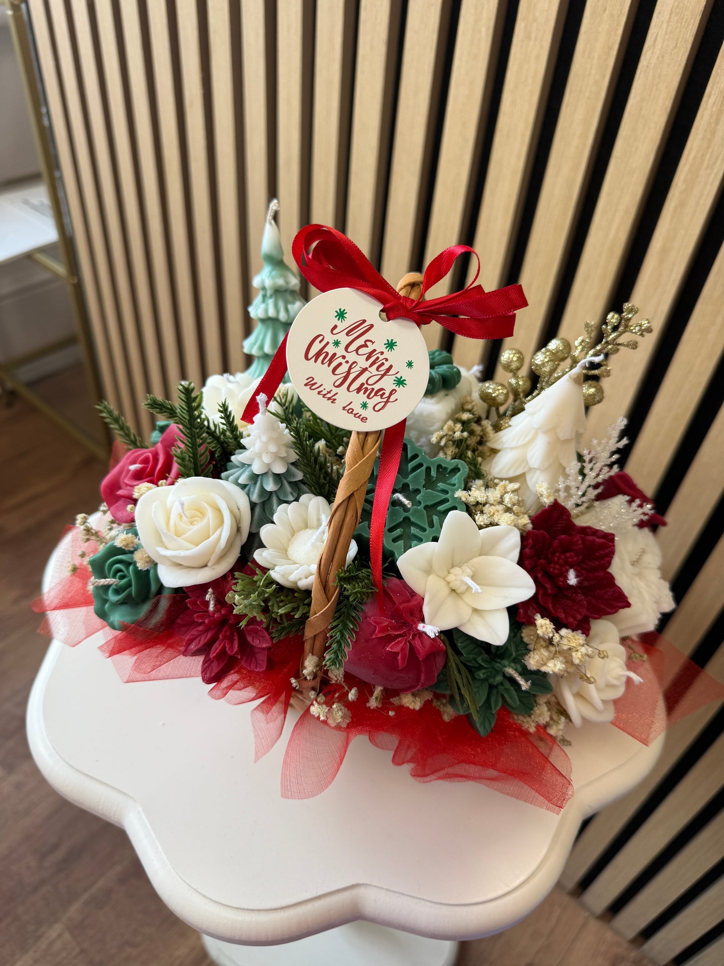 Christmas Floral Basket
