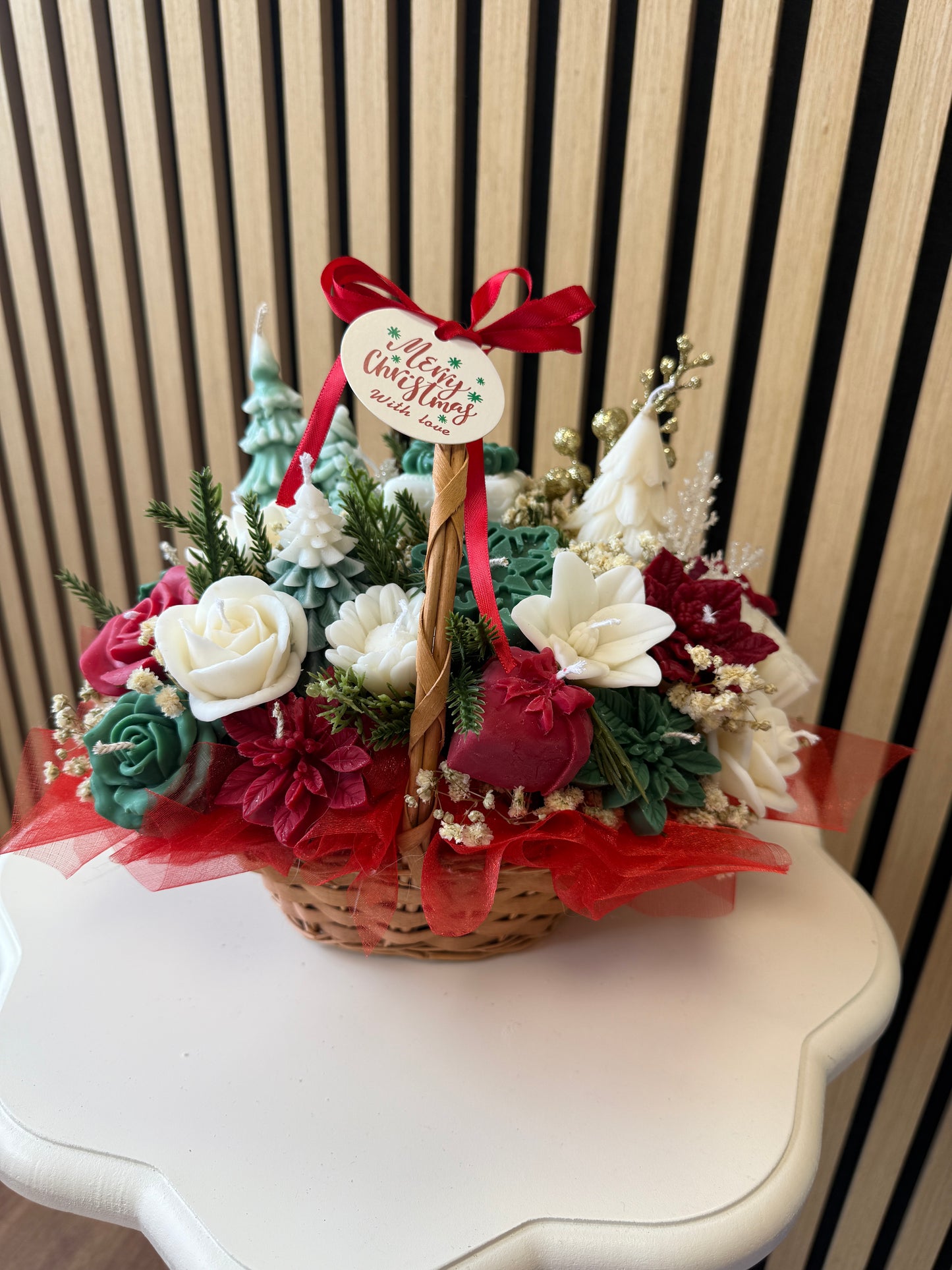 Christmas Floral Basket