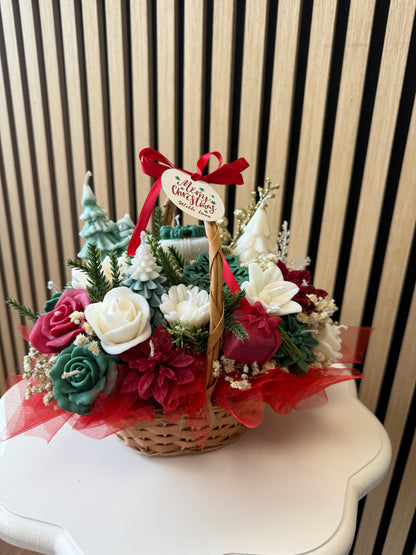 Christmas Floral Basket