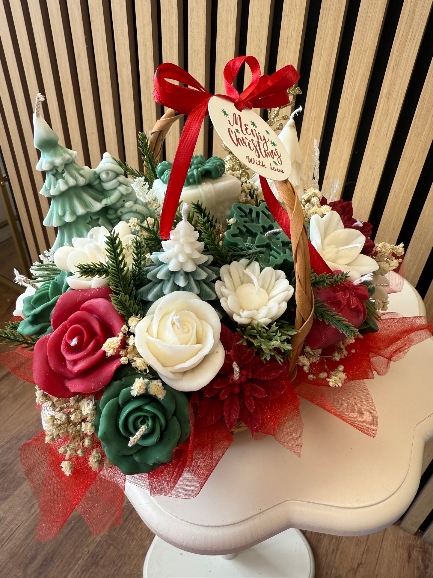 Christmas Floral Basket