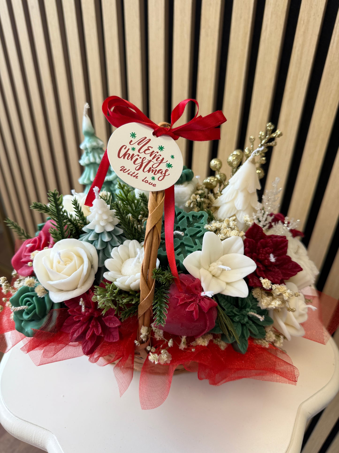 Christmas Floral Basket