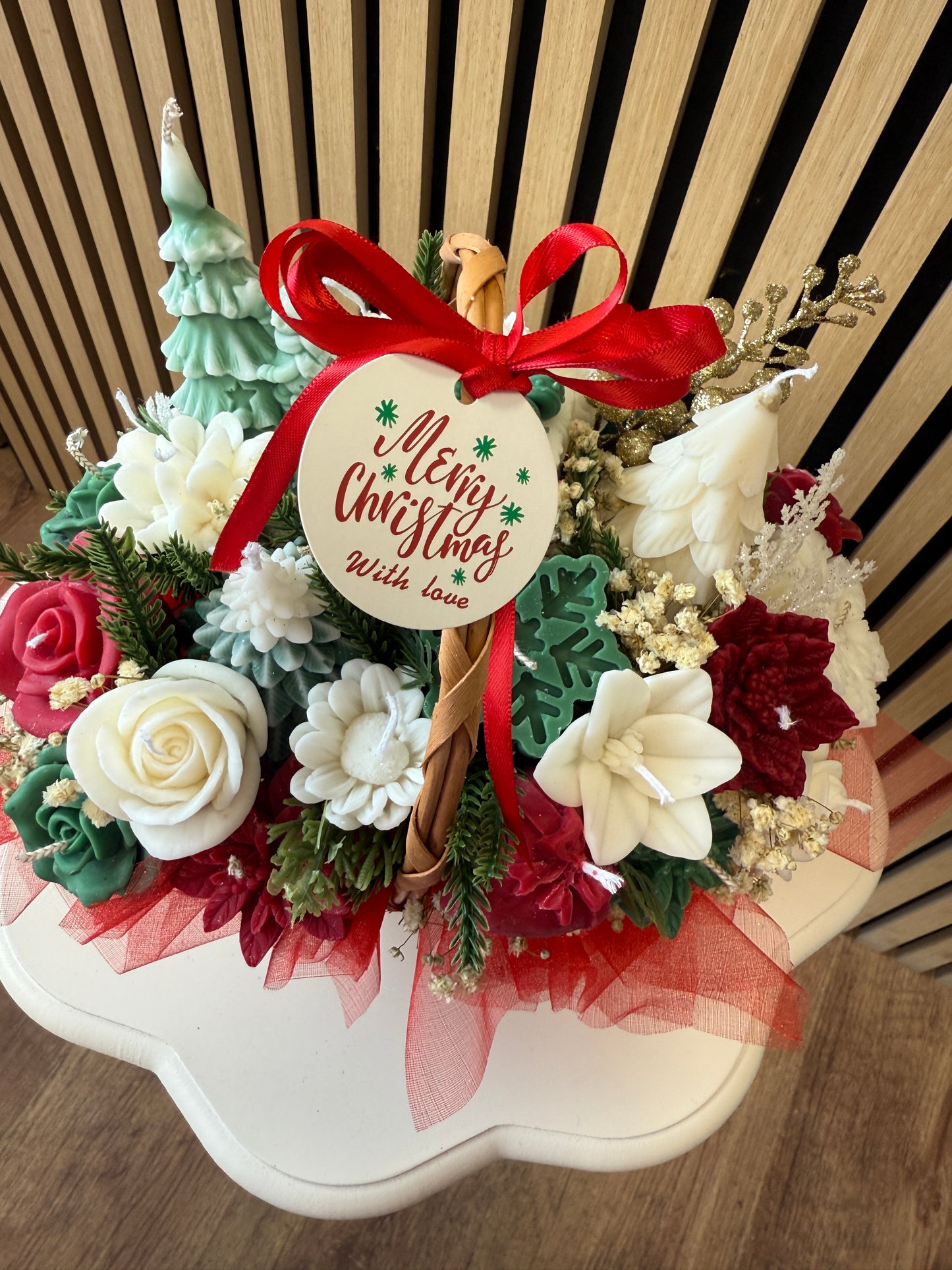 Christmas Floral Basket