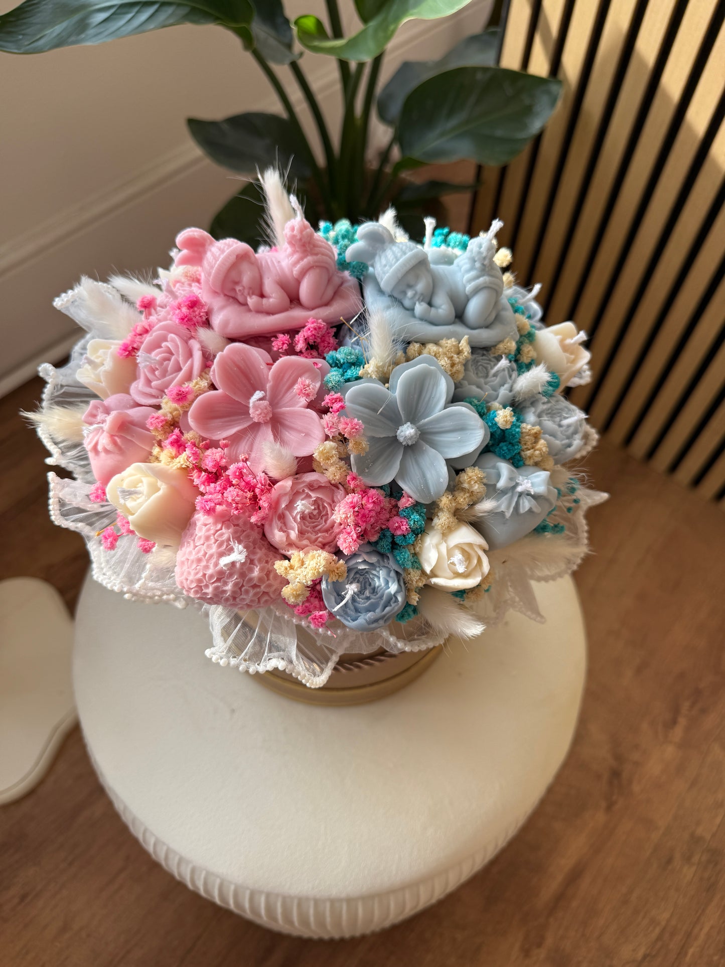 Gender Reveal Candle Bouquet