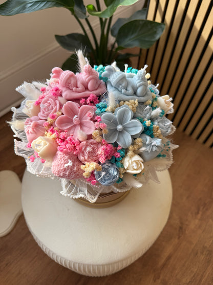 Gender Reveal Candle Bouquet