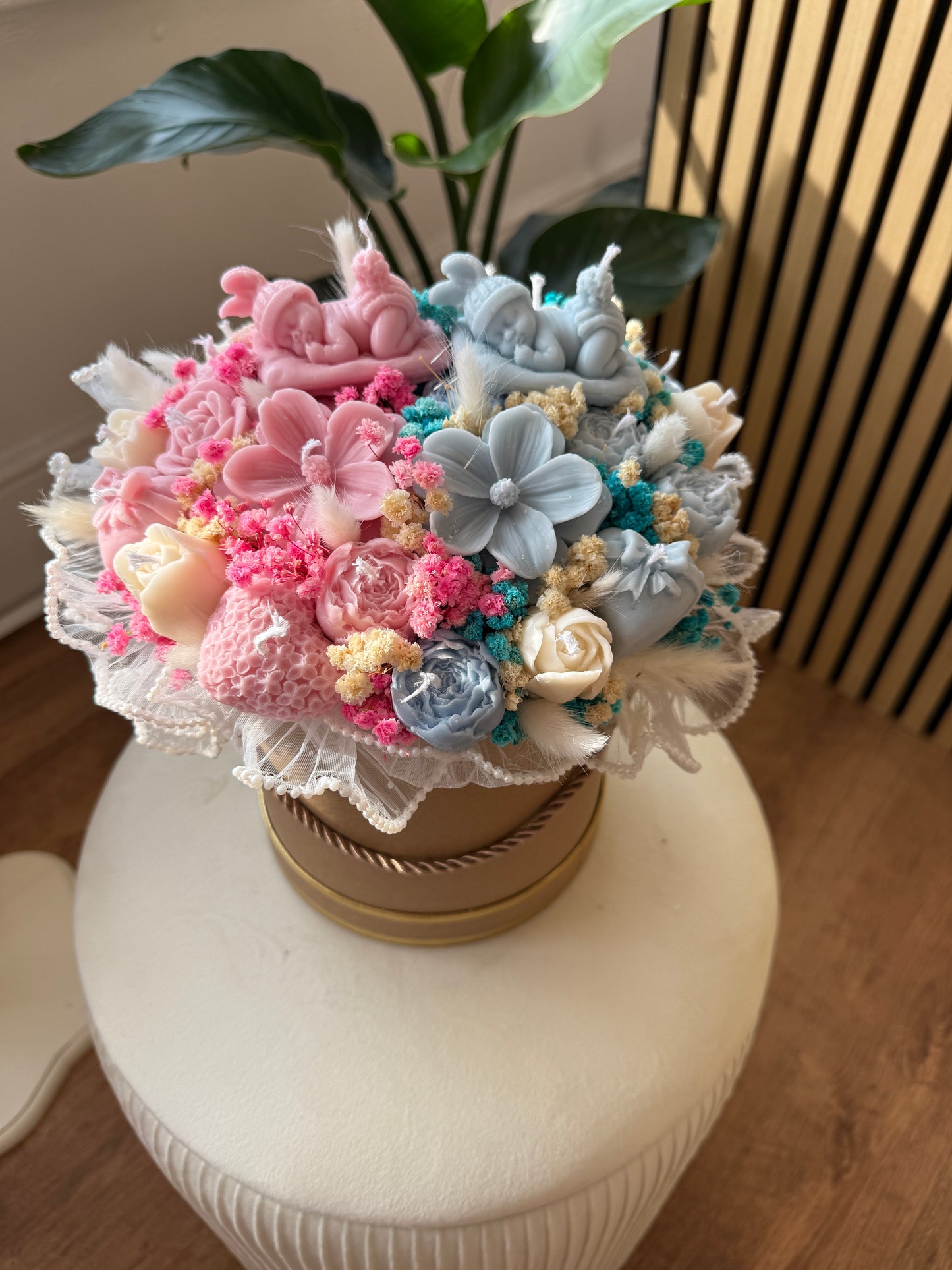 Gender Reveal Candle Bouquet