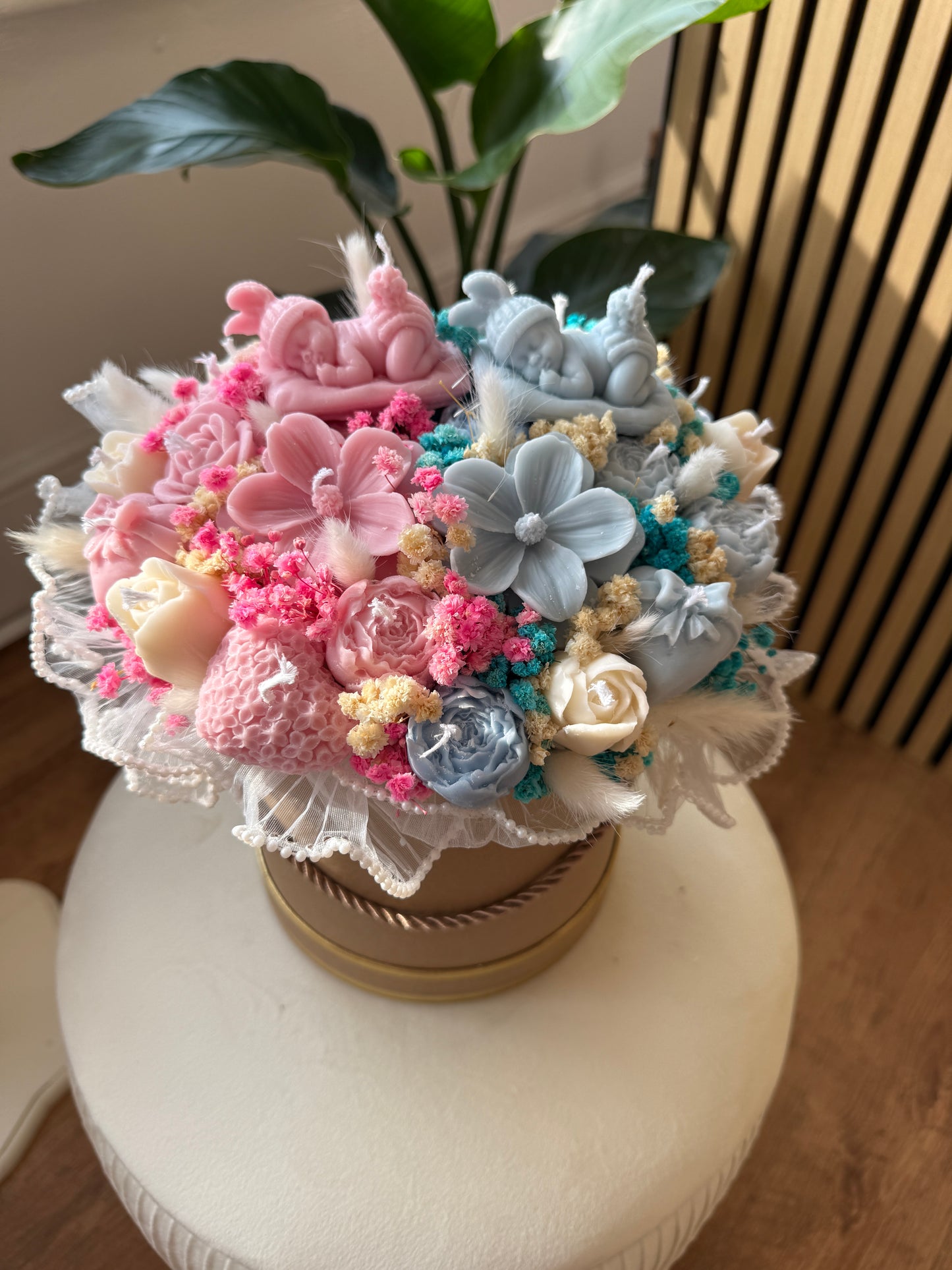 Gender Reveal Candle Bouquet