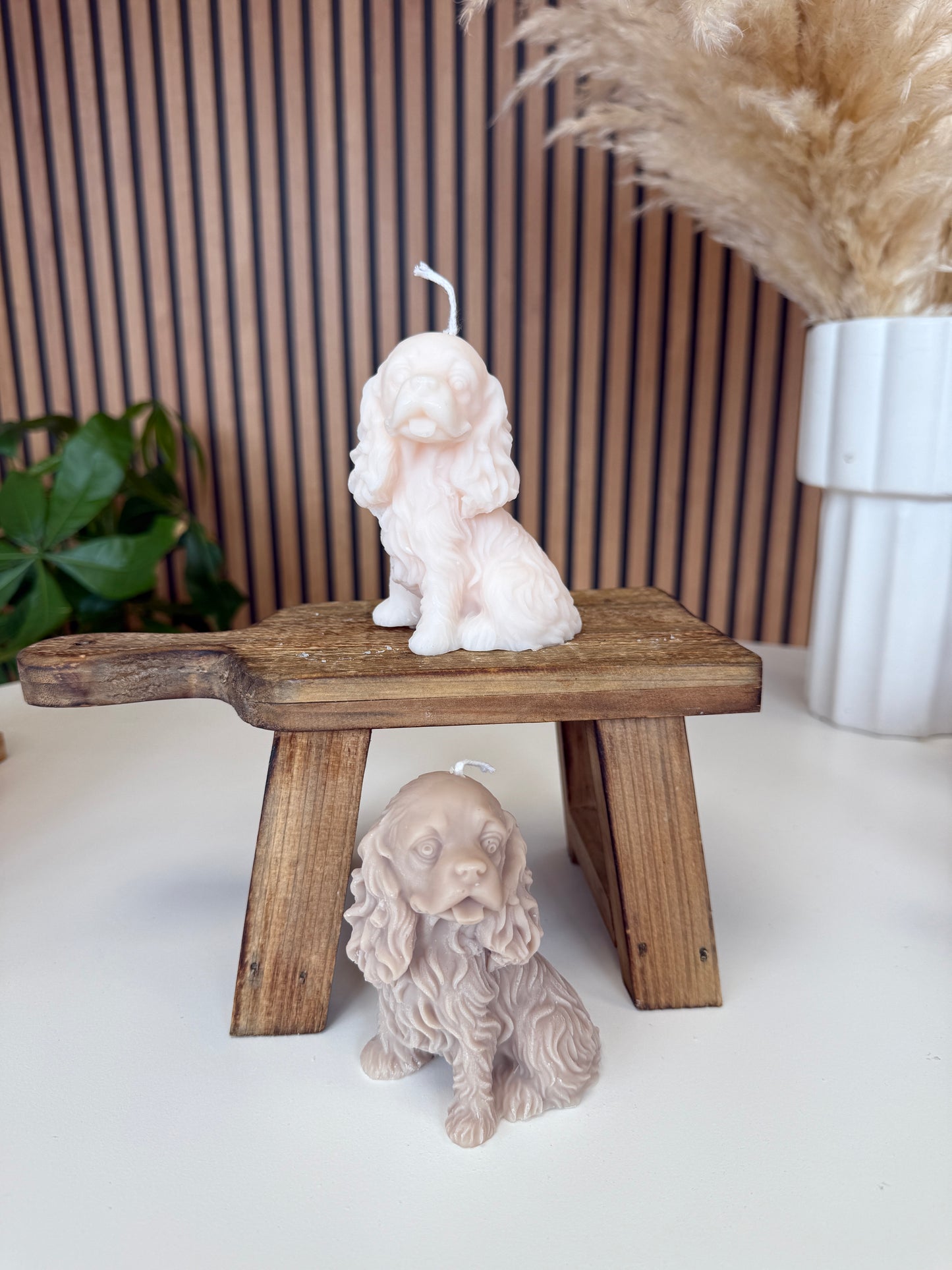 Cocker Spaniel dog candle