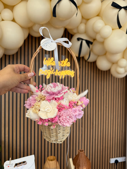 Candle Bouquet In Basket