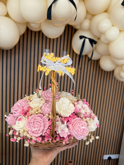 Candle Bouquet In Basket