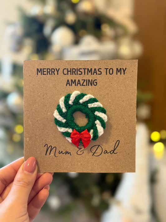 Handmade Crochet Sweater Card