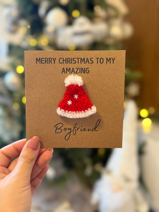 Handmade Crochet Hat Card