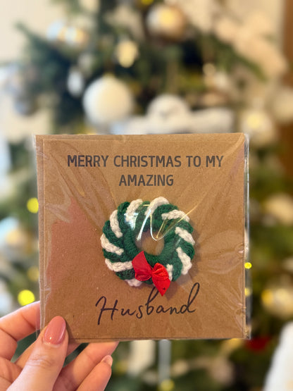 Handmade Crochet Sweater Card