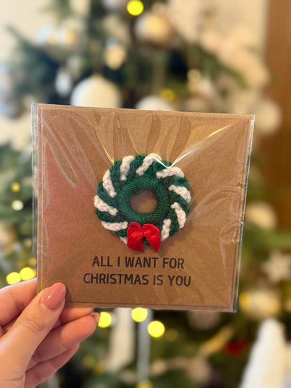 Handmade Crochet Sweater Card