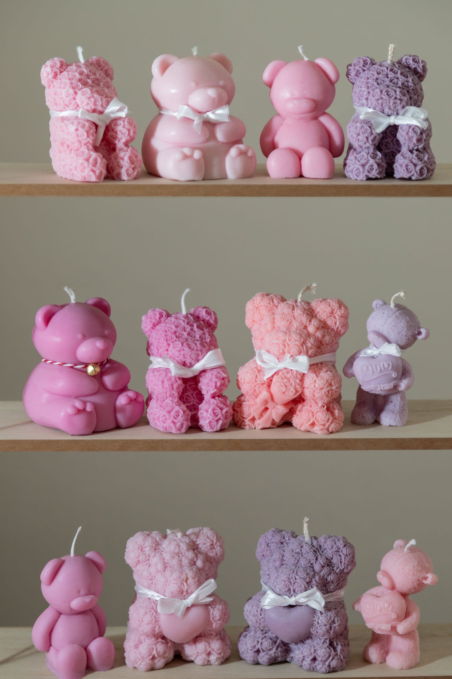 Rose Bear Candle