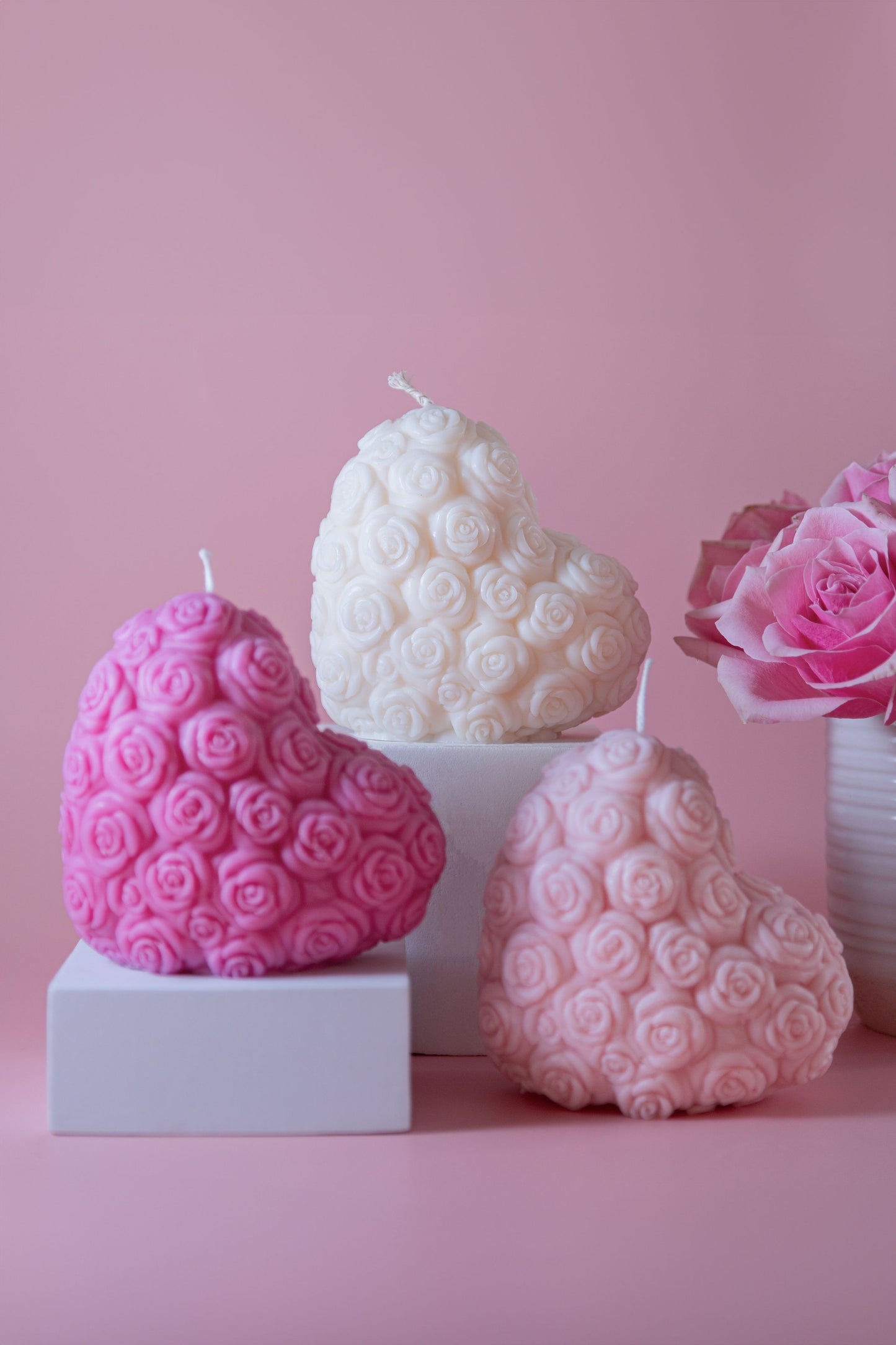 Rose Heart Candle