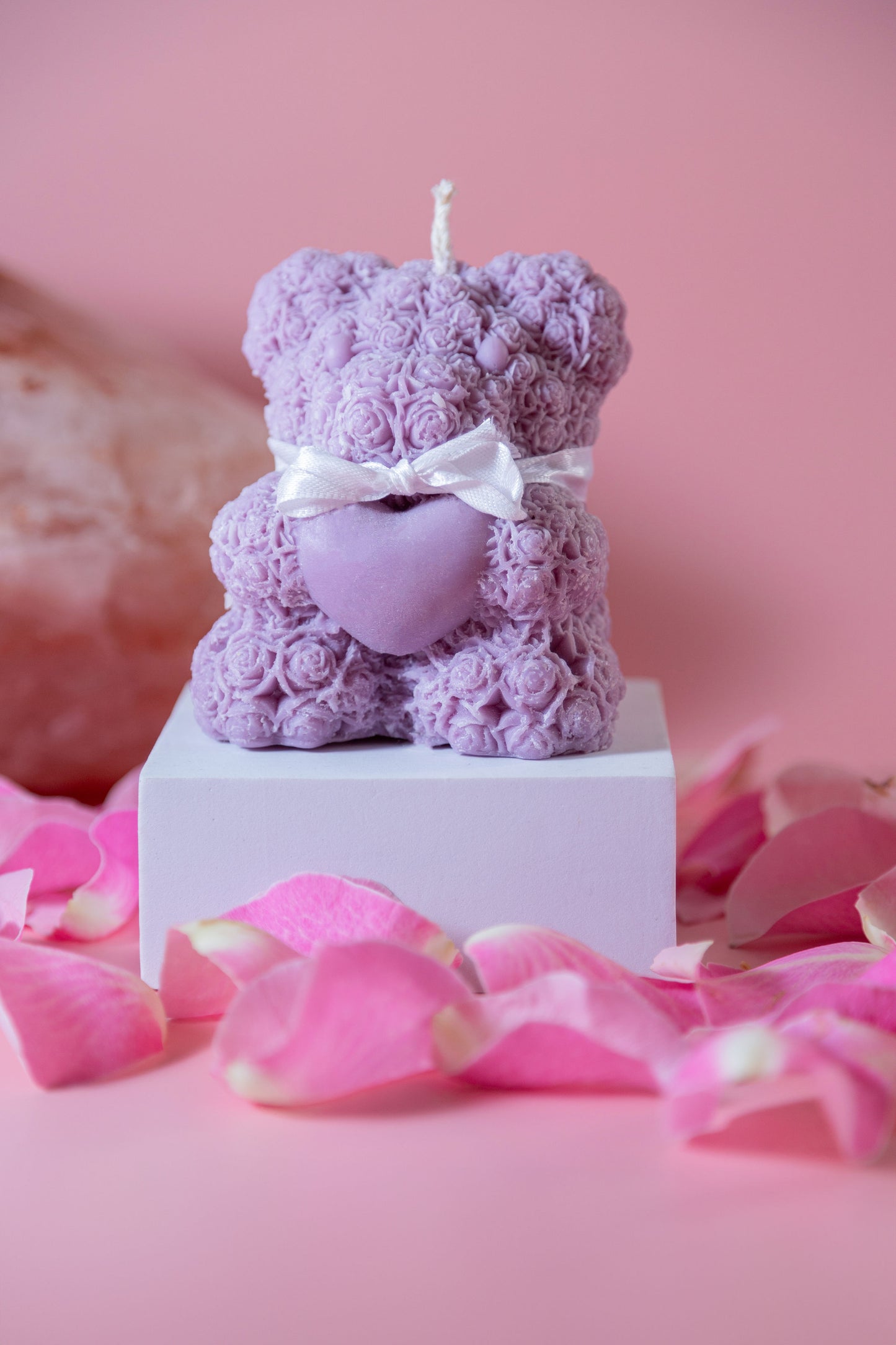 Rose Bear Candle