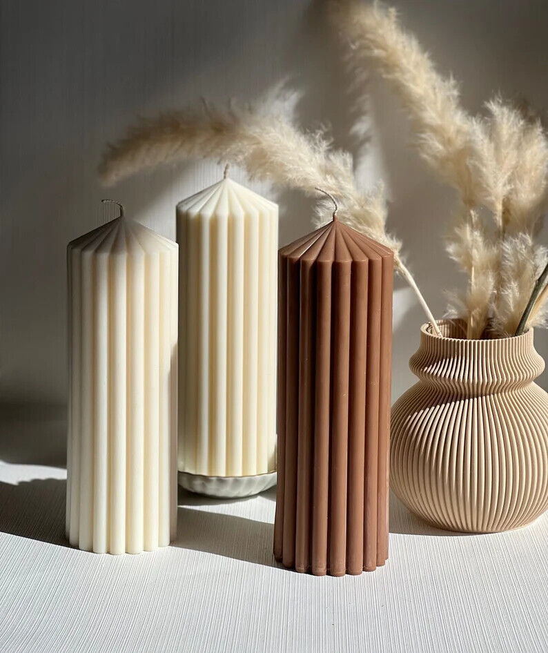 Thick Ribbed Candle